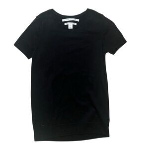 Max Studio Merino Wool Black Short Sleeve Tee